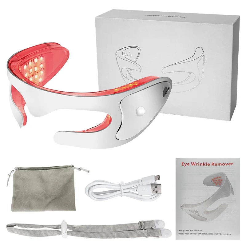 KEMOKO Electric Eye Massager Glasses – LED Light, Vibration, Fatigue Relief, Dark Circle Appearance