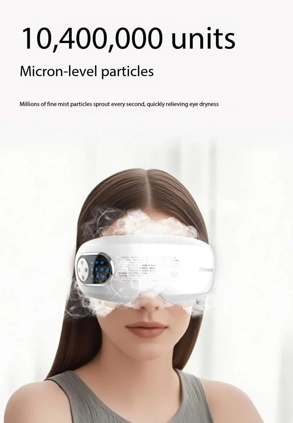 vilnason Advanced Nebulization Eye Massager – Hot and Cold Mist, Vibration, Bluetooth Music Relaxation Device