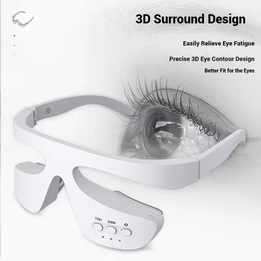 vilnason 3D Visual Eye Massager – Red Light, EMS Micro-Current, Heat for Dark Circle Appearance and Relaxation