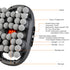 Selfika™ 42-Head Professional Fascia Gun – High-Frequency Deep Body Massager with Red Light Hot Compress & 50kg Thrust