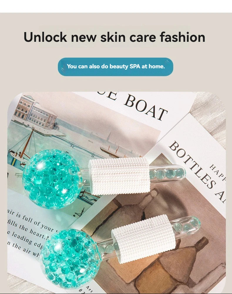 Generic 2Pcs Facial Ice Globes Set – Cooling Balls Massager for Face & Eyes, Reduces Puffiness Appearance