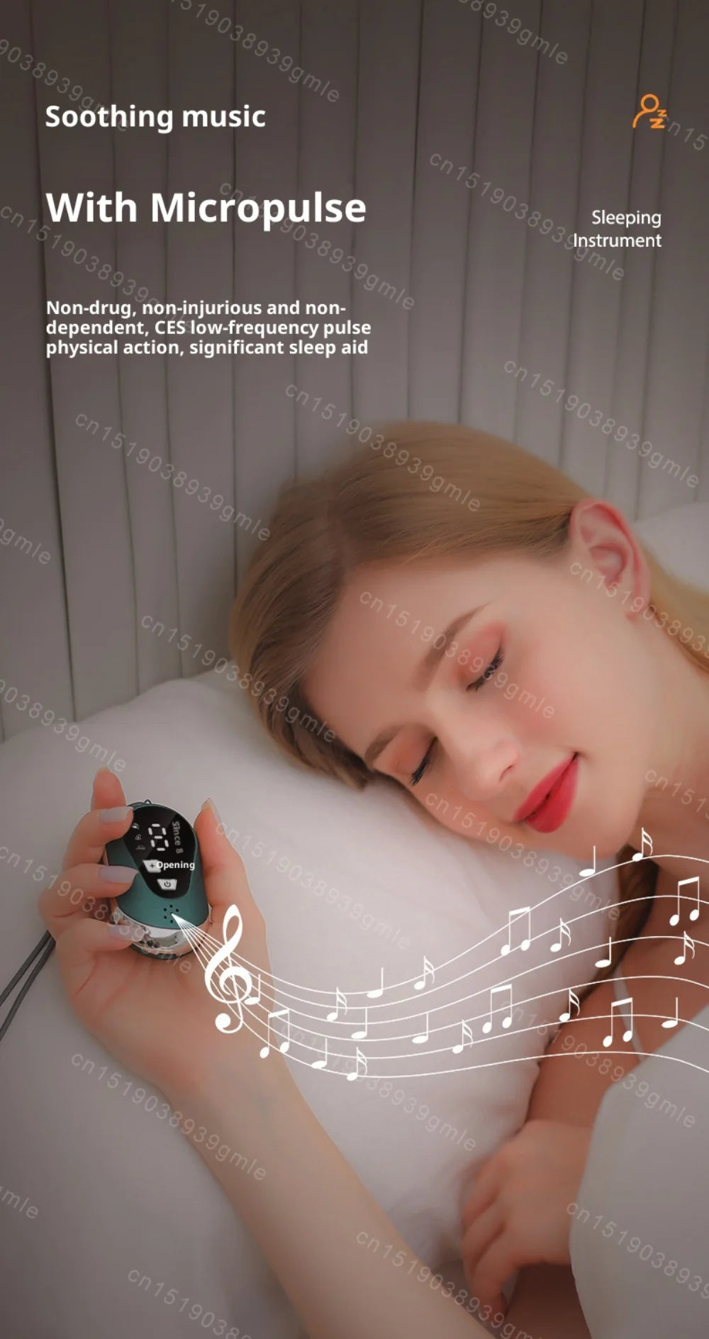 Handheld Microcurrent Pulse Sleep Therapy Instrument – Relaxation Aid for Stress Relief Sensation