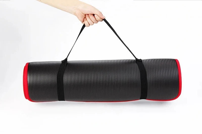 Selfika™ 10mm Extra-Thick Yoga Mat – High-Resilience Anti-Slip NBR Exercise Mat for Beginners, Pilates & Home Workouts