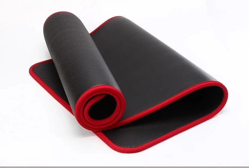 Selfika™ 10mm Extra-Thick Yoga Mat – High-Resilience Anti-Slip NBR Exercise Mat for Beginners, Pilates & Home Workouts