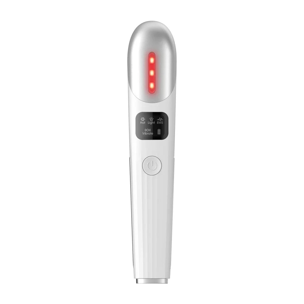 miitina EMS Microcurrent Facial Wand – Red Light, Heat, Vibration, Anti-Wrinkle Appearance, USB Rechargeable