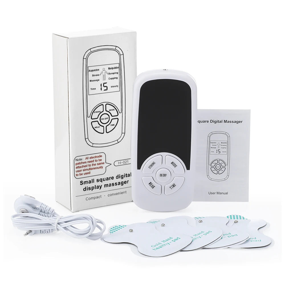 Hailicare TENS EMS Electric Muscle Stimulator – Digital Pulse Massager, 6 Modes, Back Neck Shoulder Relief