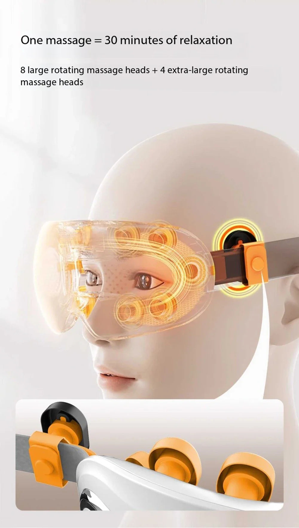 vilnason Advanced Nebulization Eye Massager – Hot and Cold Mist, Vibration, Bluetooth Music Relaxation Device