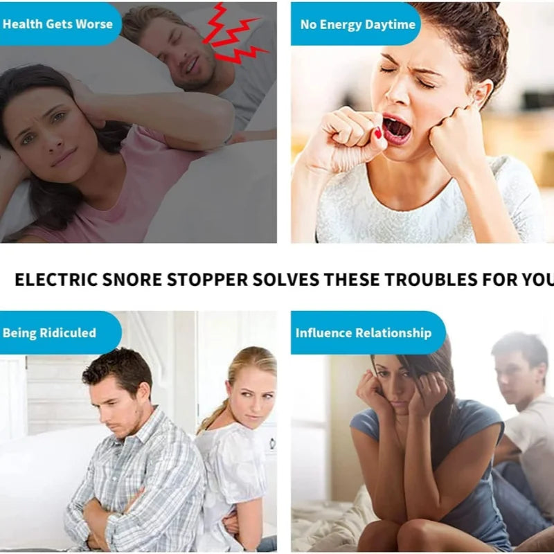 Resoxy Smart TENS/EMA Anti-Snoring Device – Sleep & Snore Tracking Aid for Enhanced Rest