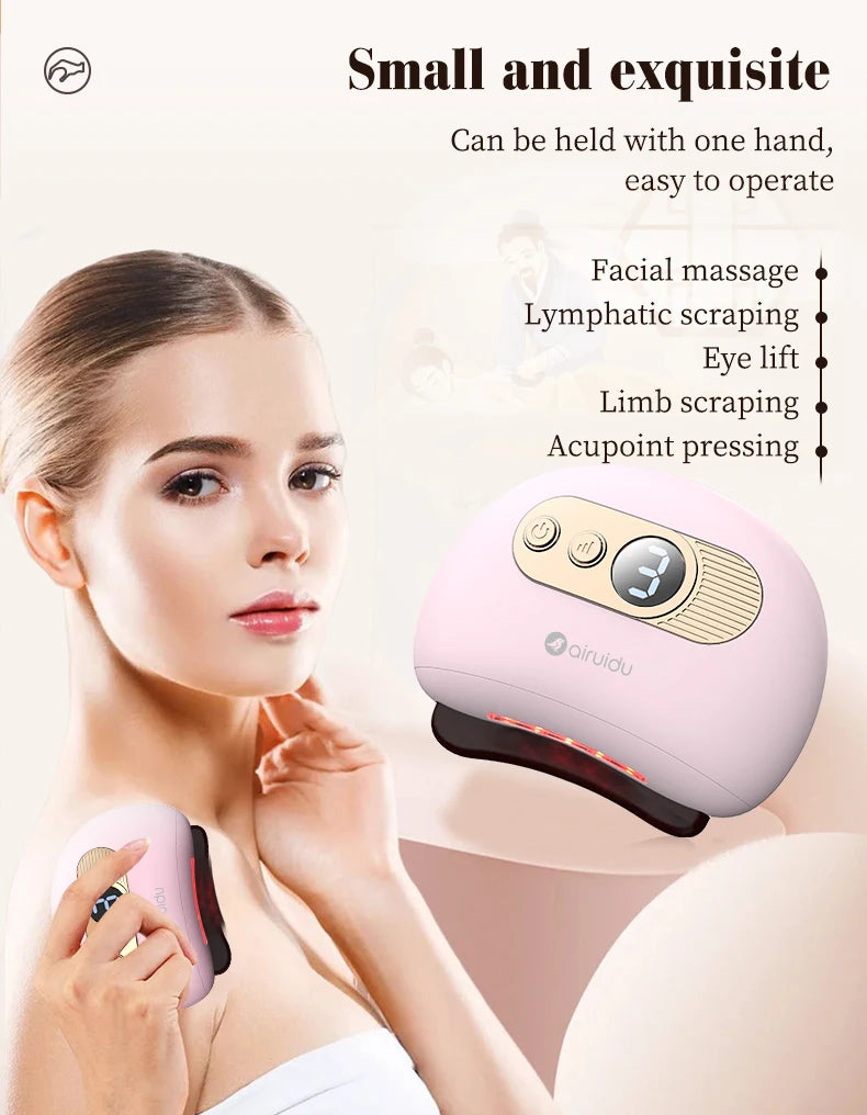 Generic Electric Gua Sha Massager (Airuidu) – Hot & Cold Mode, EMS Microcurrent, Face & Body