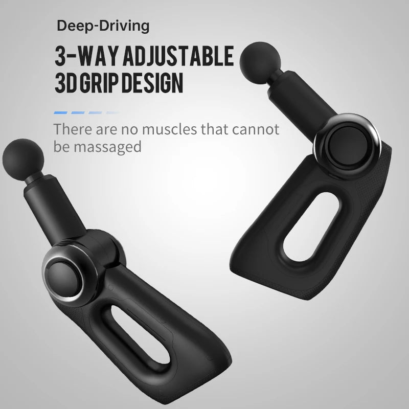 Selfika™ Professional Triangle Massage Gun – High-Speed Deep Tissue Percussion Massager with 6 Massage Heads