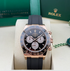 Selfika™ Men's Daytona Everose Gold Black Dial 1.6 in Watch