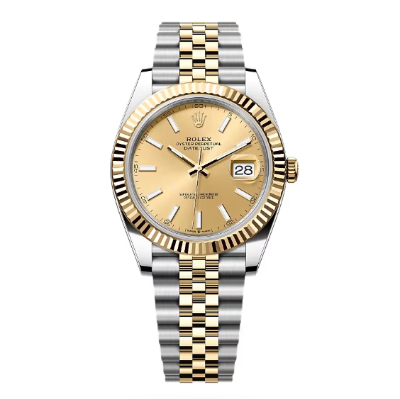 Selfika™ Men's Two Tone Champagne Automatic Watch 126333