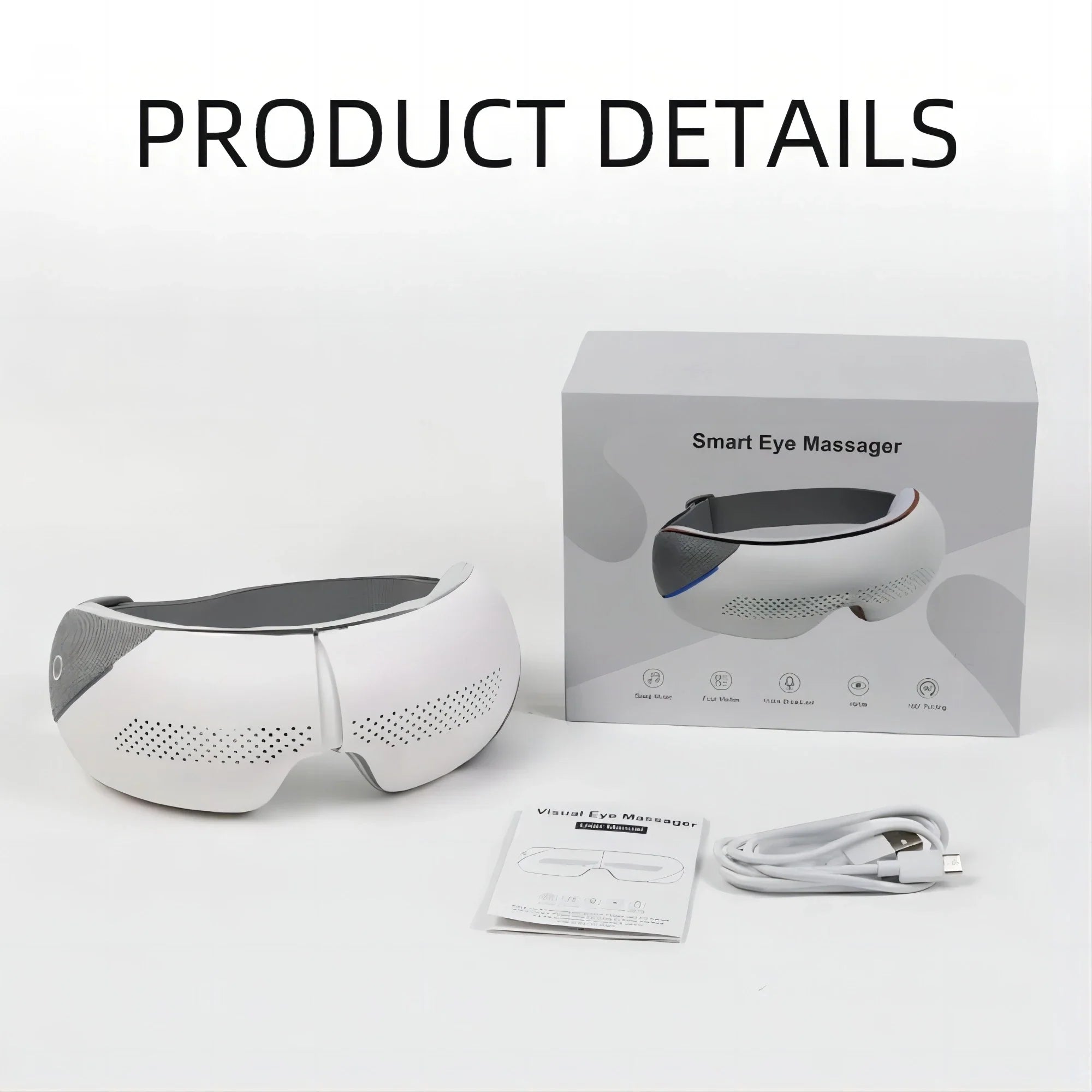 VIMYSHOW Portable Visible Eye Massager – Airbag Kneading, Hot Compress, Bluetooth Music Relaxation Sleep Mask