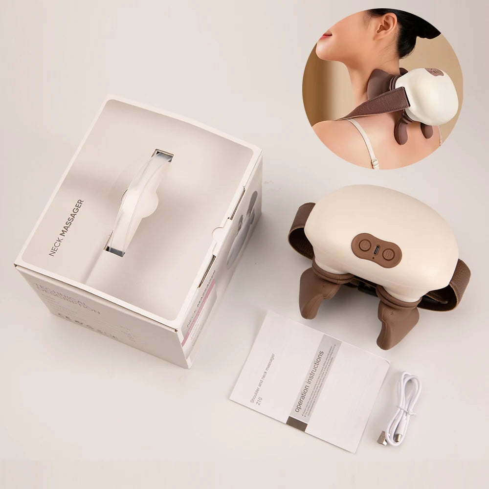 Shiatsu Neck and Shoulder Massager Shawl with Kneading Technology for Trapezius Relief