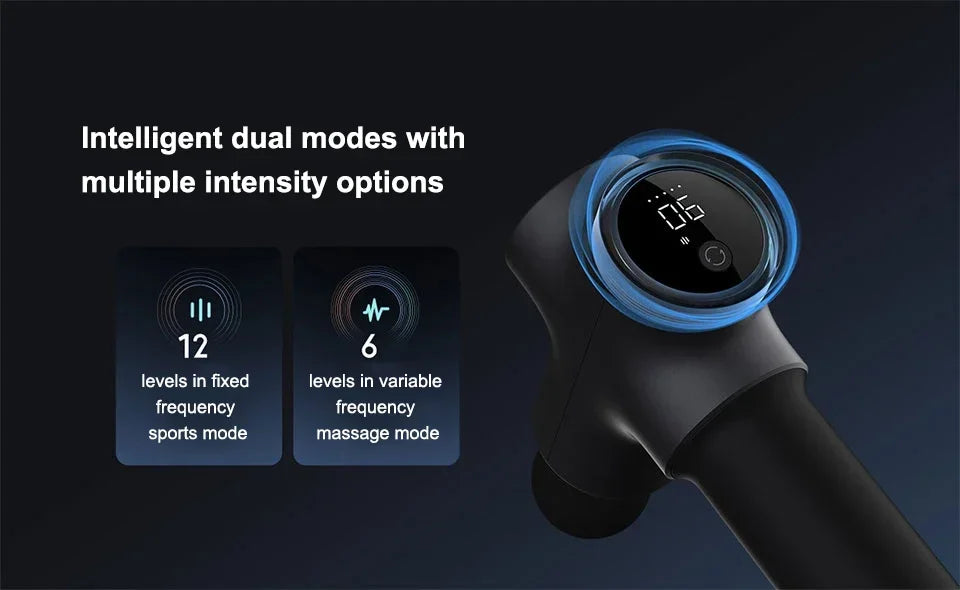 Selfika™ Pro Smart-Hit Fascia Gun – 126W High-Power Muscle Massager with 35kg Thrust & 12-Gear Force Adjustment