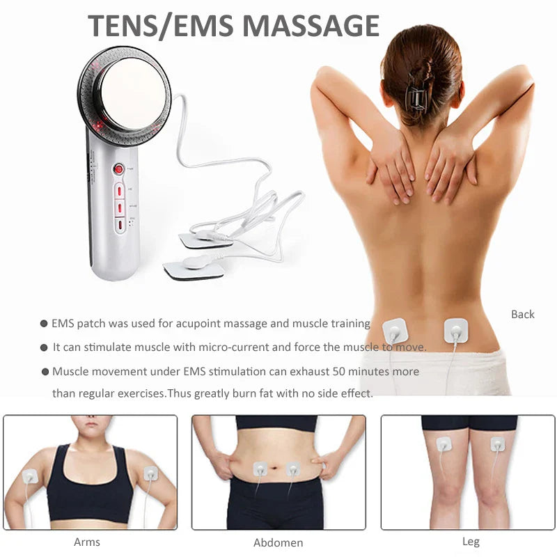 Lesenbeauty 3-in-1 Ultrasonic EMS Massager – Infrared, Body & Face Contouring Appearance Device