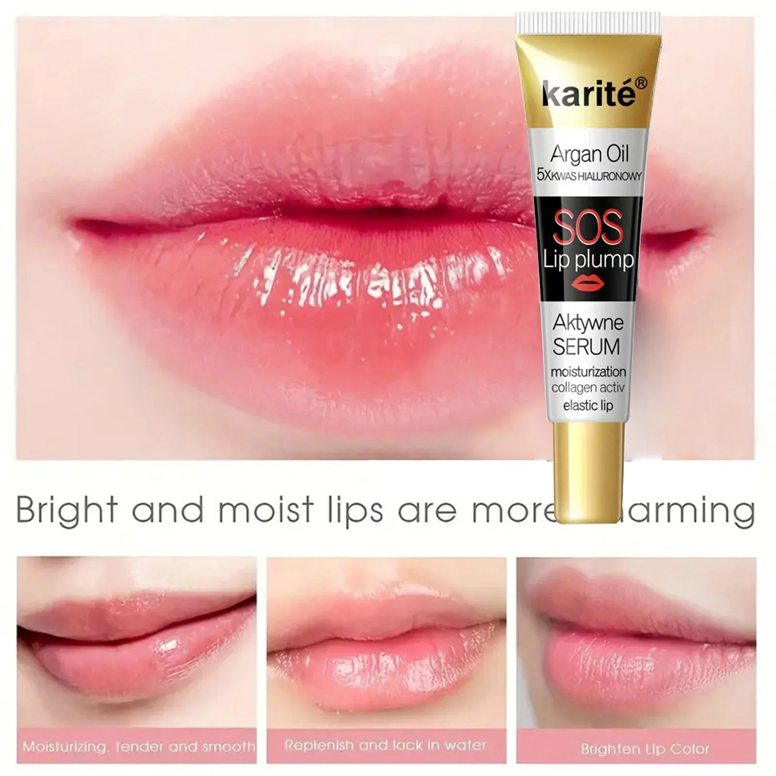 jaysuing Moroccan Argan Oil Lip Essence – Moisturizing, Nourishing, Cosmetic Plumping Effect