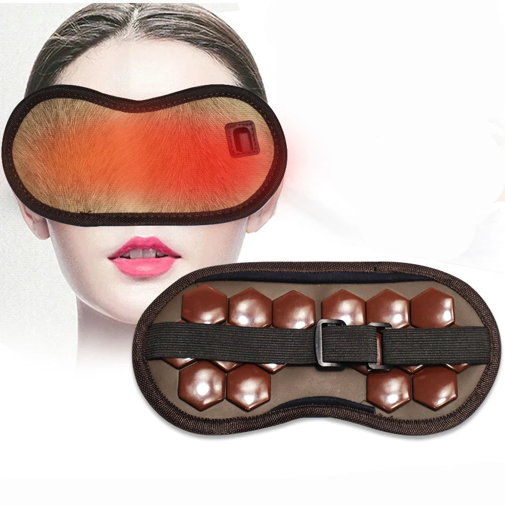 VamsLuna Electric Jade and Tourmaline Heating Eye Mask for Hot Compress Relaxation