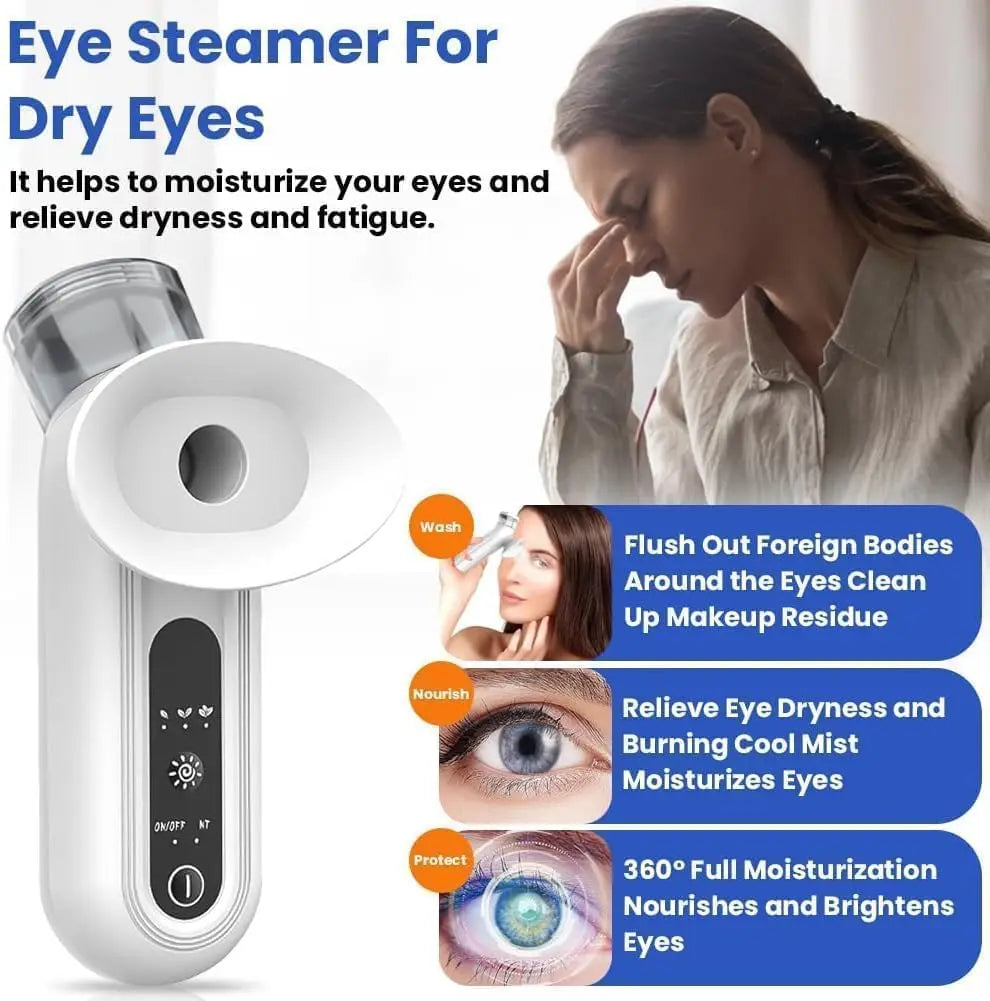 YUKUI Steam Spray Eye Massager and Nano Mist Facial Humidifier for Deep Hydration