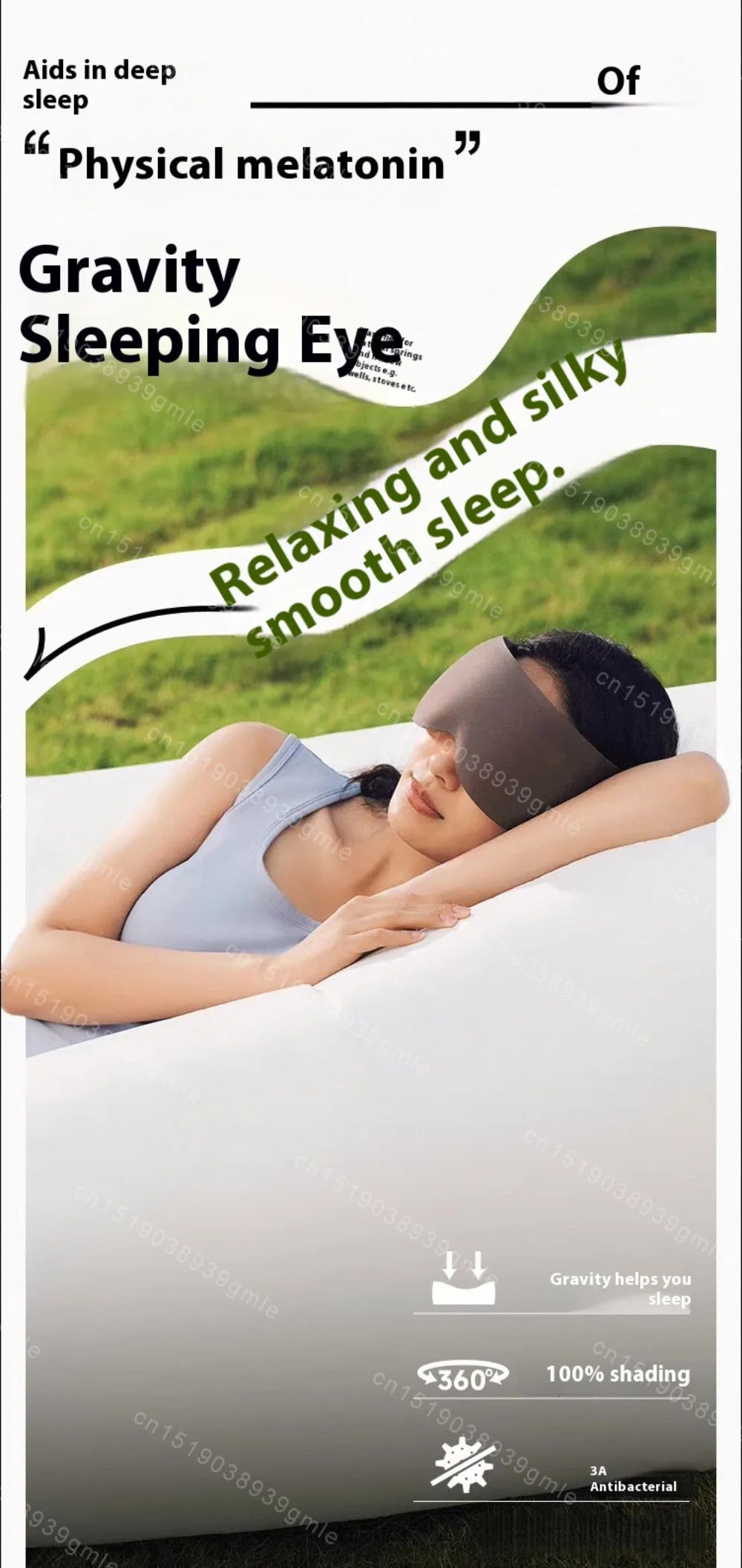 Voguish Weighted Gravity Eye Mask & Headband – Comfortable Light Blocking for Deep Sleep Support