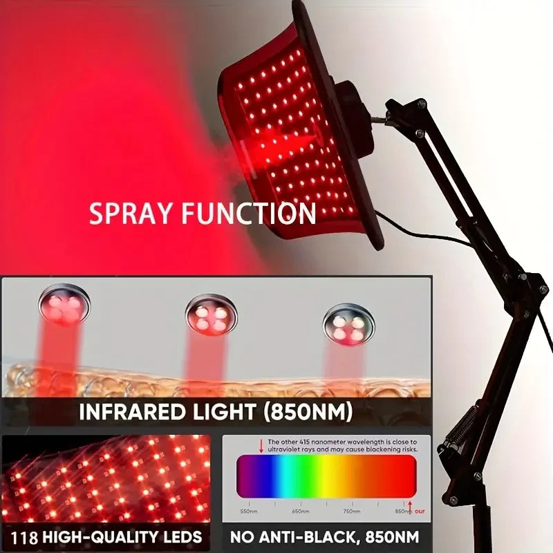 Generic 528-Chip Red Light & Infrared Therapy LED Panel (460-850nm) – Facial & Body Skin Appearance