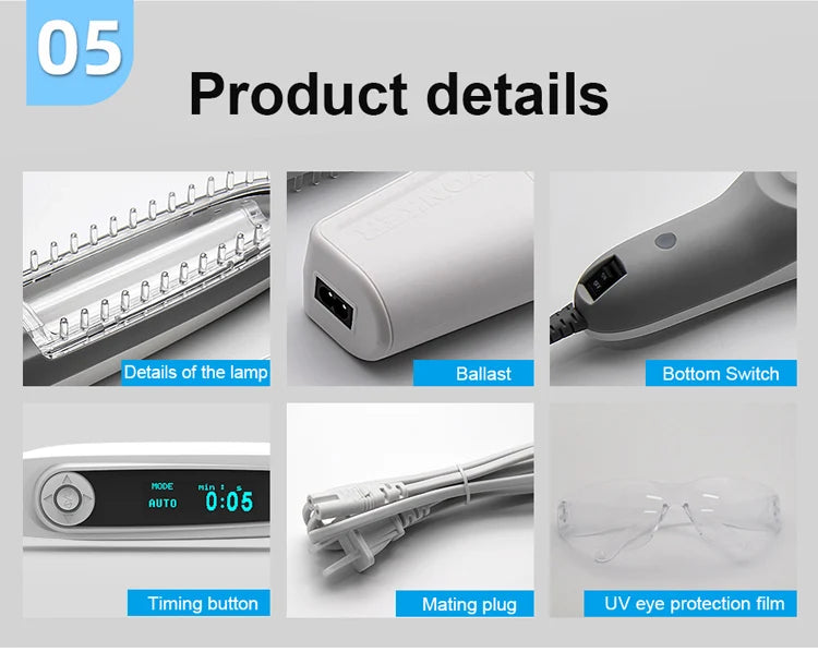 GLENN Handheld UV Narrow Band Light Source (311nm) – Cosmetic Skin Device, USB Powered