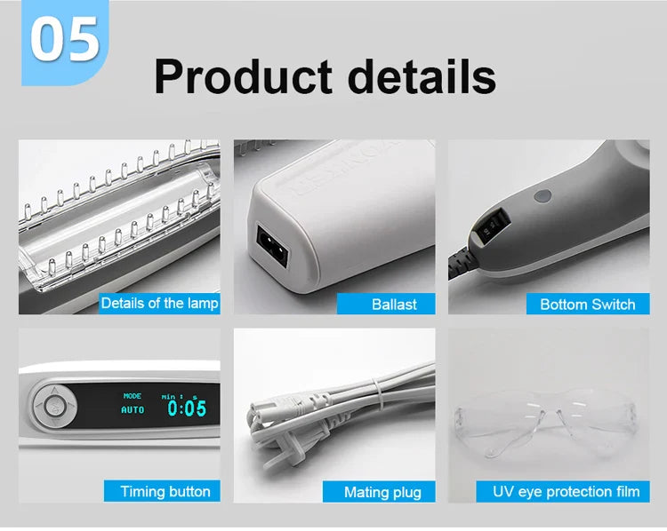 GLENN Handheld UV Narrow Band Light Source (311nm) – Cosmetic Skin Device, USB Powered