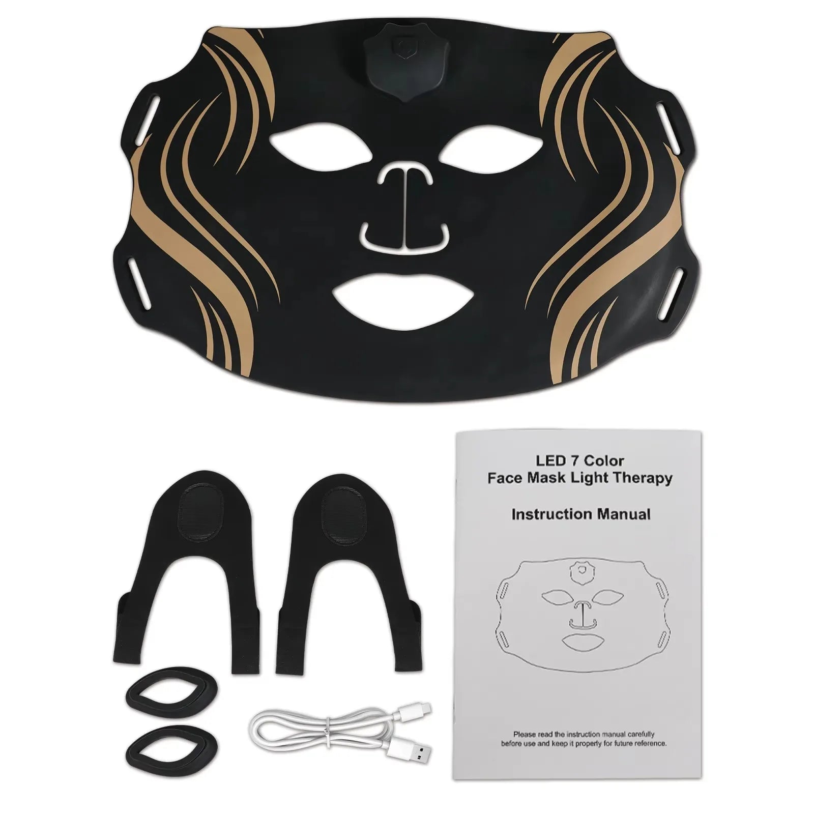 vilnason Silicone 7-Color LED Face Mask – Wireless, Red Light Therapy, Anti-Aging Appearance