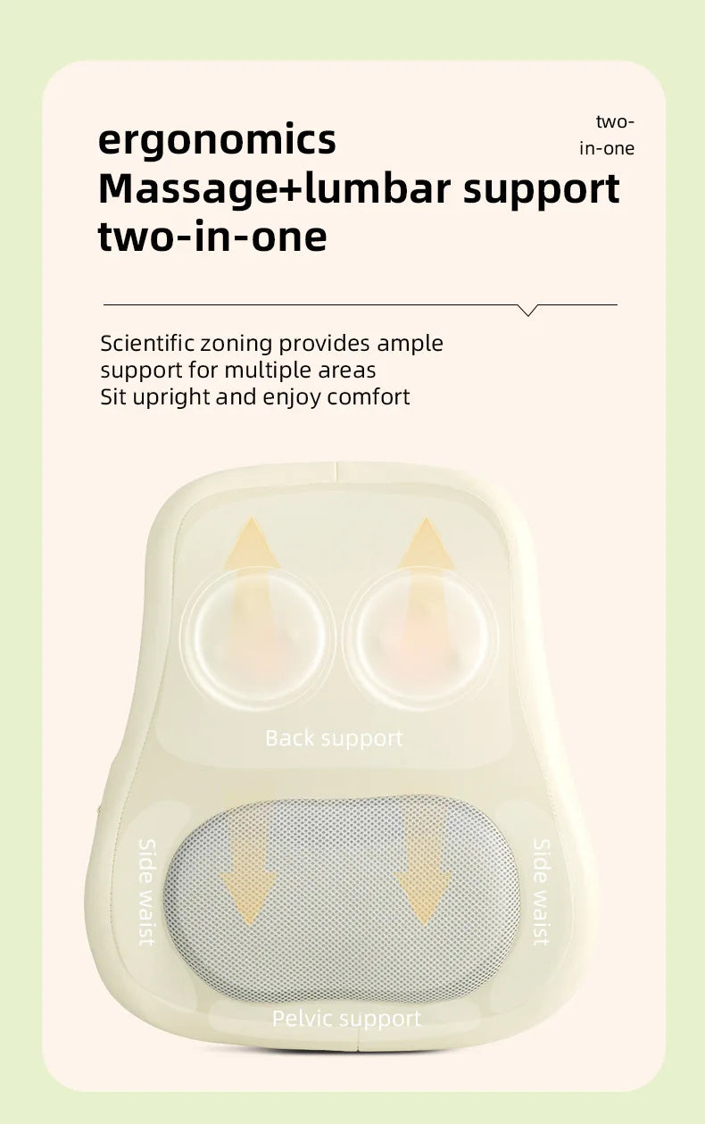 Selfika Cordless Lower Back Massager with Deep-Tissue Heat Therapy & Rechargeable Battery