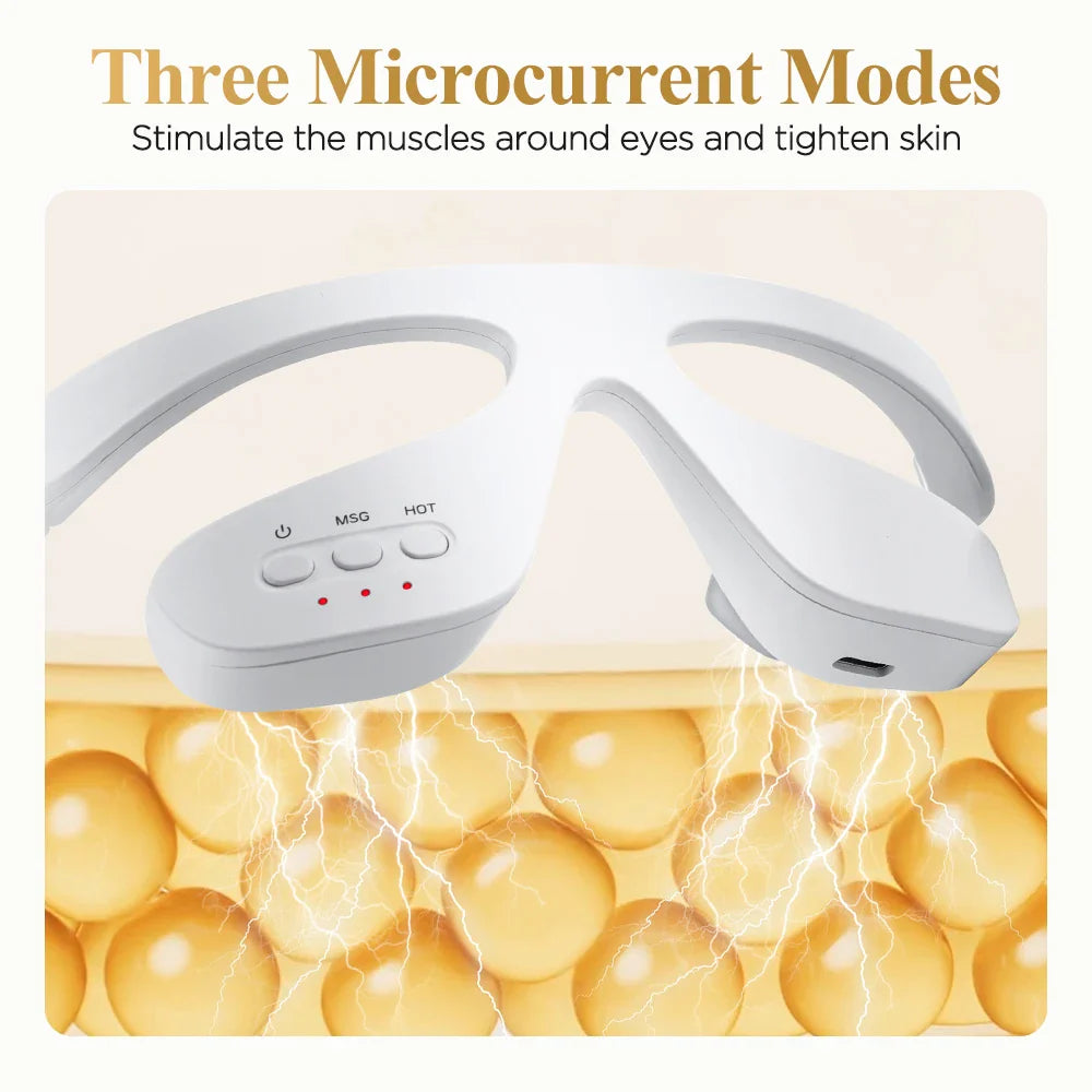 Hailicare EMS Red Light Therapy Eye Massager – Heated, Microcurrent, Dark Circle Appearance & Fatigue Relief