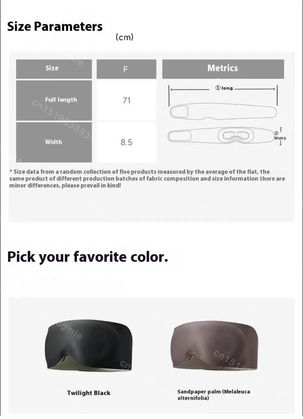 Voguish Weighted Gravity Eye Mask & Headband – Comfortable Light Blocking for Deep Sleep Support