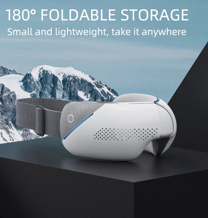VIMYSHOW Portable Visible Eye Massager – Airbag Kneading, Hot Compress, Bluetooth Music Relaxation Sleep Mask