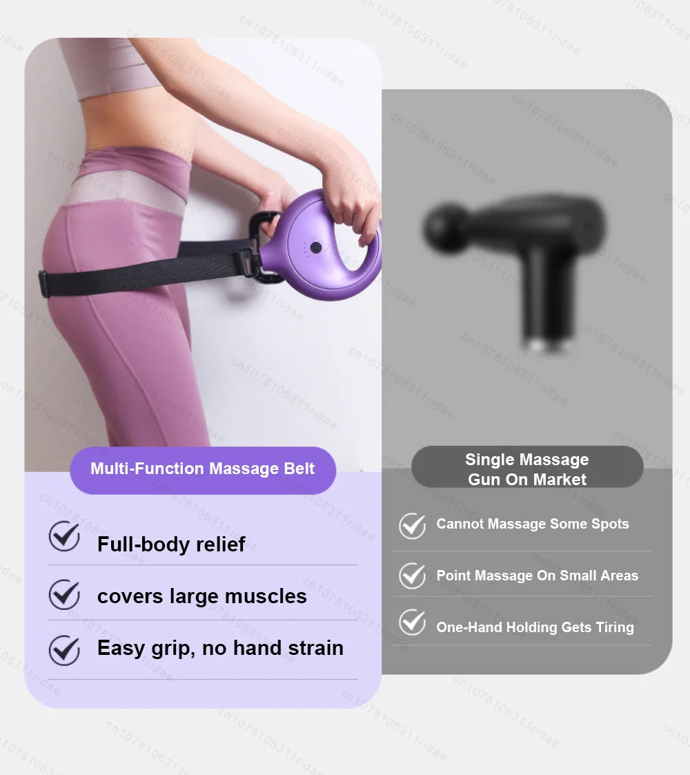 Selfika™ Electric Massage Belt – Portable Deep Tissue Muscle Relaxer for Cervical, Leg & Hip Relief