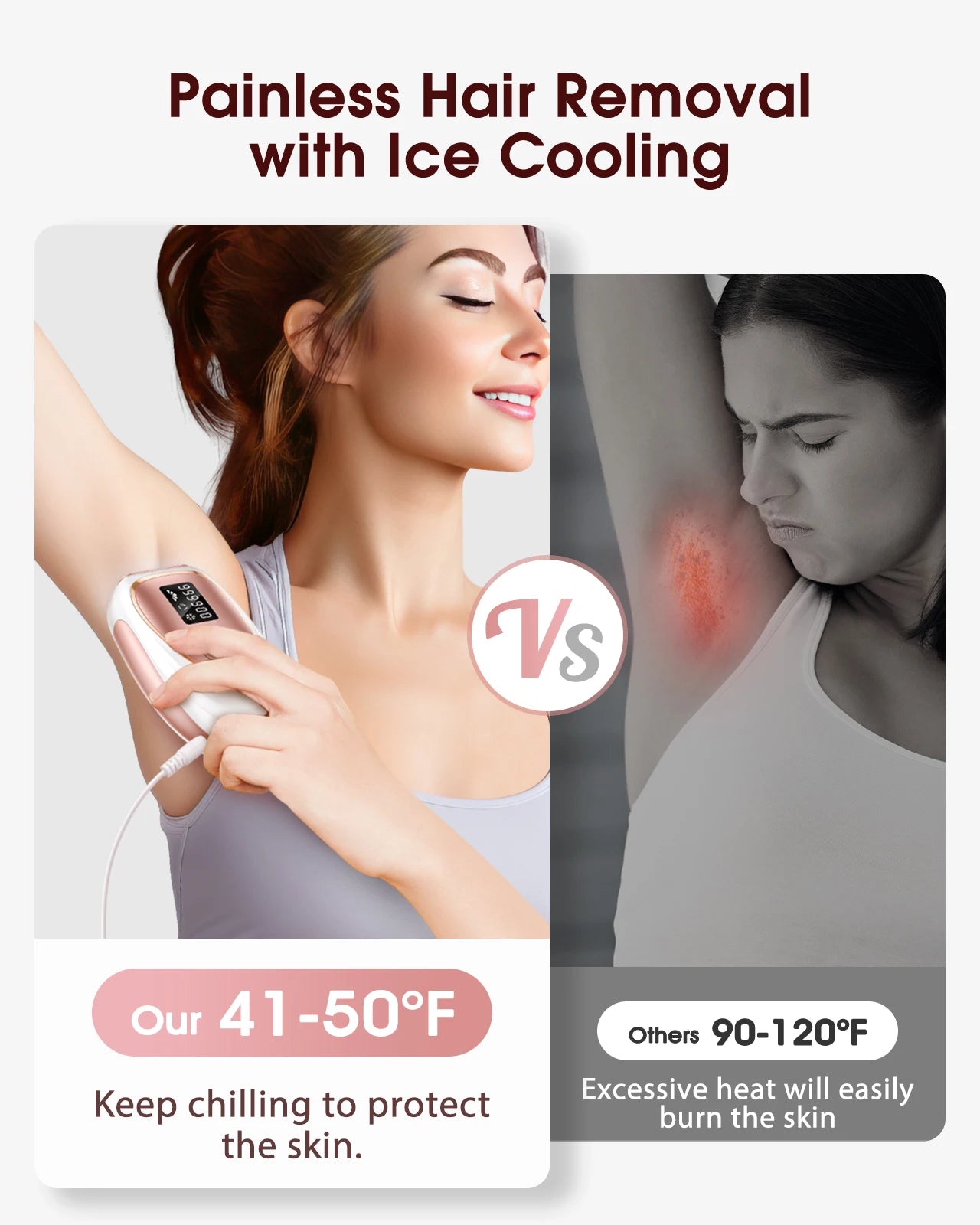 Selfika™ Ice-Cooling IPL Hair Removal Handset with 999900 Flashes