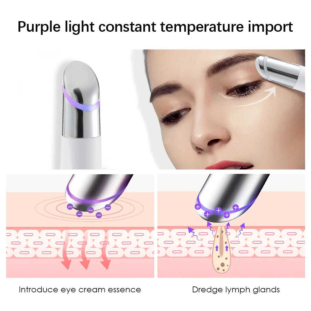 Selfika™ Electric Eye Massager – Triple-Light IPL Therapy & Constant Temperature Heating for Dark Circles & Puffiness Relief