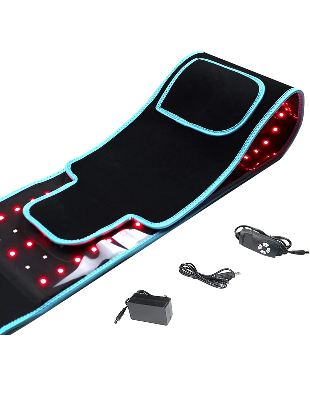 JUNNEELED Red & Infrared Light Therapy Belt (660/850nm) – Body Wrap, Heat Pad for Cosmetic Appearance
