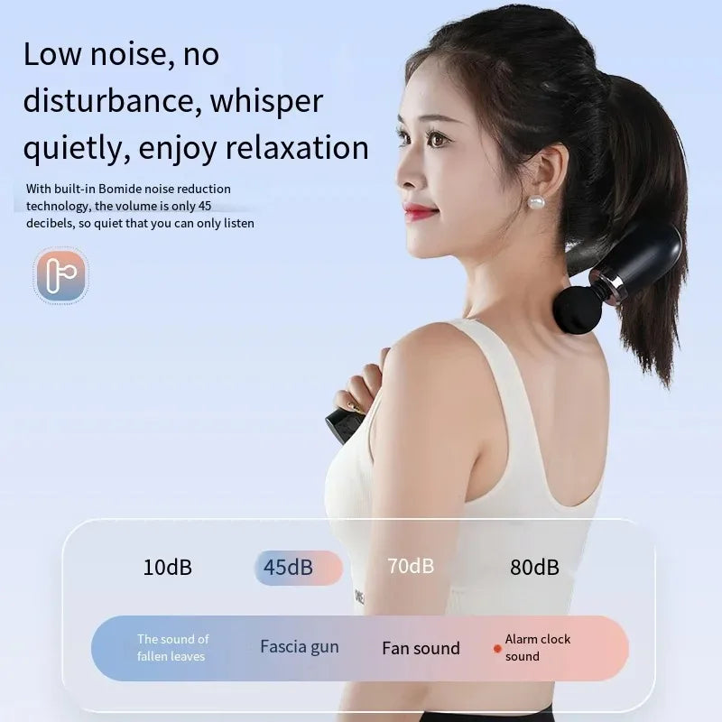 Selfika™ Electric Portable Fascial Massage Gun – Handheld Percussion Massager for Upper & Lower Back Muscle Relaxation