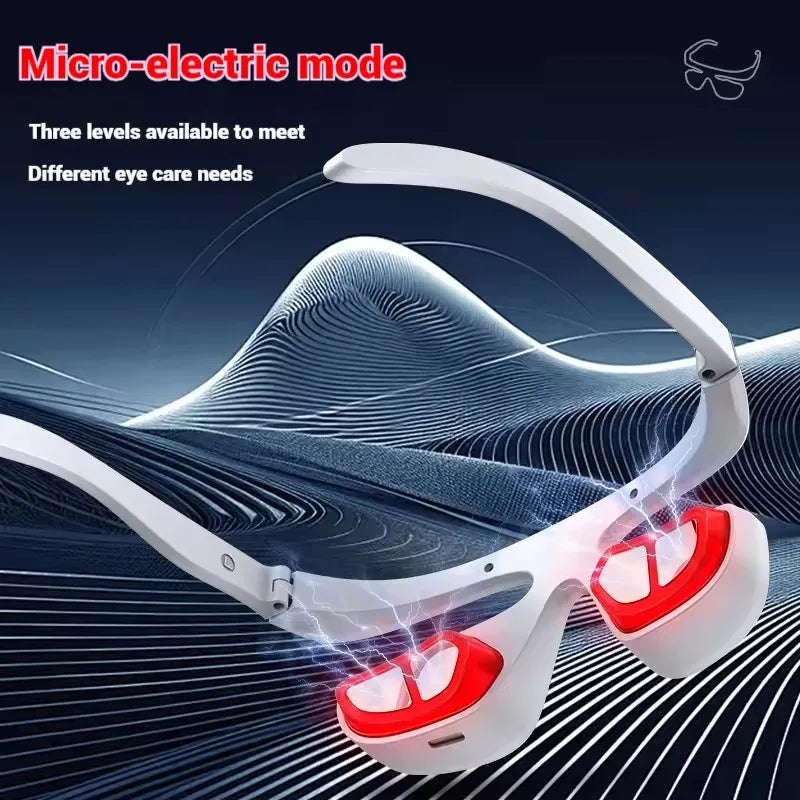 vilnason 3D Visual Eye Massager – Red Light, EMS Micro-Current, Heat for Dark Circle Appearance and Relaxation