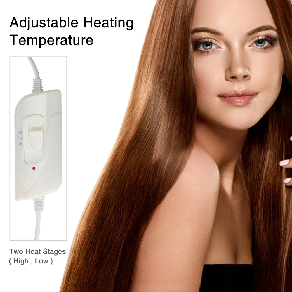 MIHJUSFDH Thermal Treatment Heating Electric Hair Cap – Adjustable Steamer Mask, Oil Cap, Home Hair Care