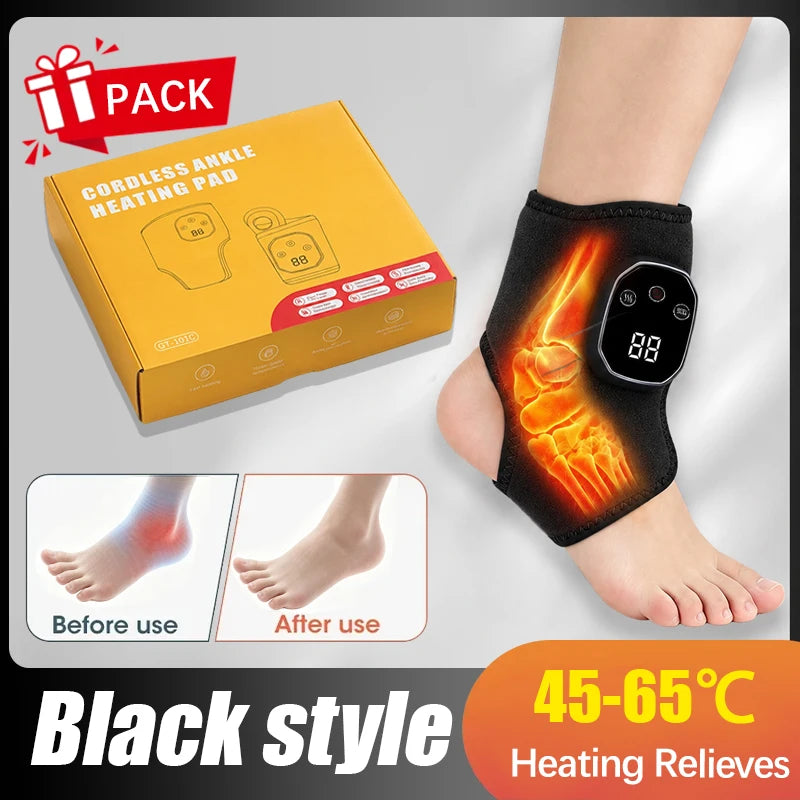 Selfika™ Portable Heated Ankle Massager Foot Brace Wrap