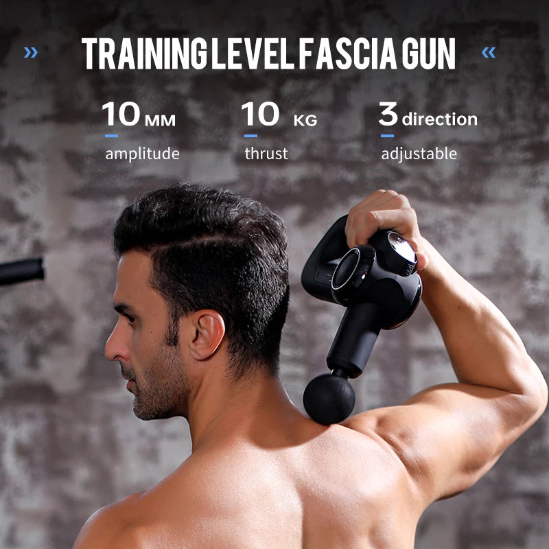 Selfika™ Professional Triangle Massage Gun – High-Speed Deep Tissue Percussion Massager with 6 Massage Heads