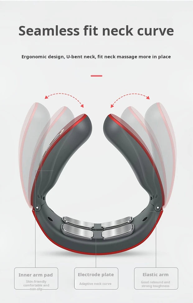 Selfika 4-Head Intelligent Neck & Shoulder Pulse Massager with Heat Therapy