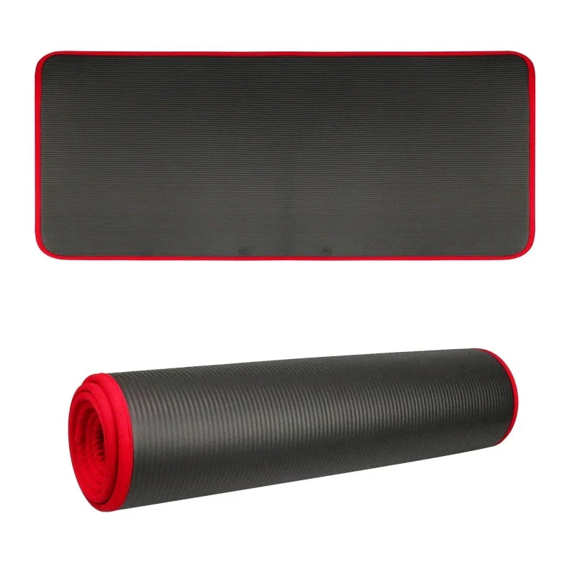 Selfika™ 10mm Extra-Thick Yoga Mat – High-Resilience Anti-Slip NBR Exercise Mat for Beginners, Pilates & Home Workouts