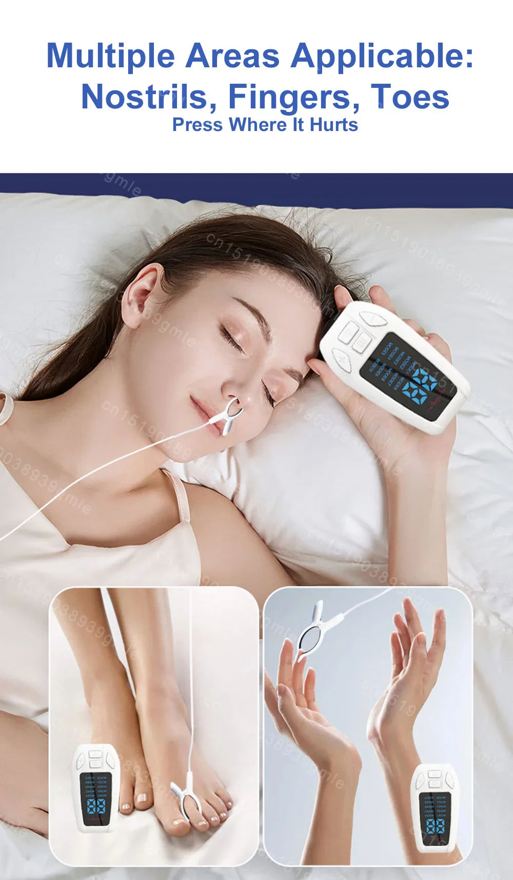 Voguish Portable CES Microcurrent Sleep Aid Device – Relaxation Helper for Restful Sleep, Anti-Stress Appearance