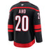Sebastian Aho Carolina Hurricanes Fanatics Premium Home Jersey – Black "Warning Flag" Edition - Jersey Teams World