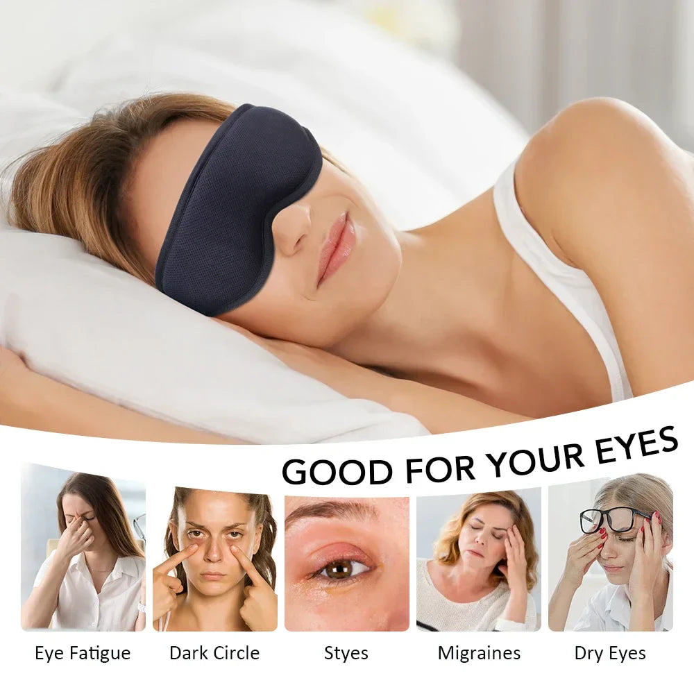 Hailicare 3D Electric Steam Eye Mask – 3-Level Heat, 5-Level Vibration Massage, Fatigue Relief