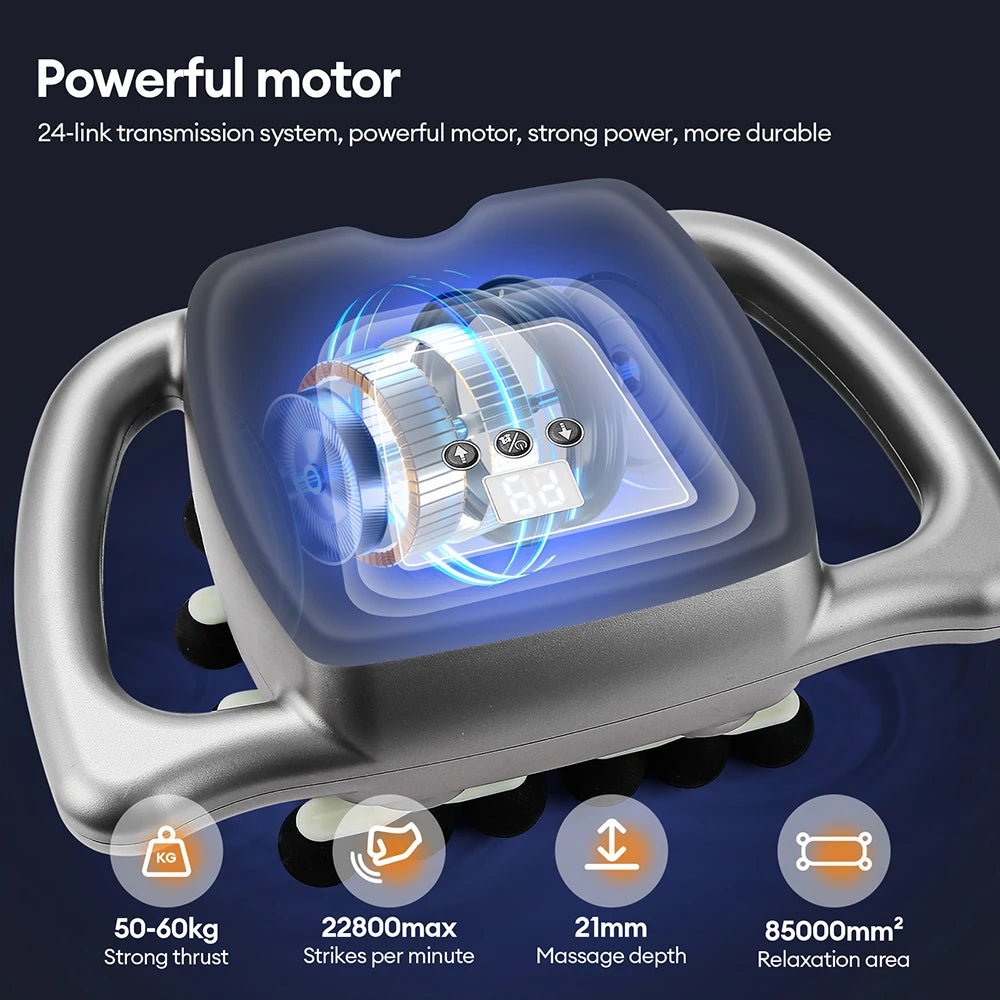 Selfika™ 24-Head Fascia Gun 9 Modes High Frequency Massage Gun