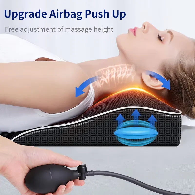 Selfika Intelligent 20-Node Deep Tissue Massage Pillow with Airbag Support & Heat