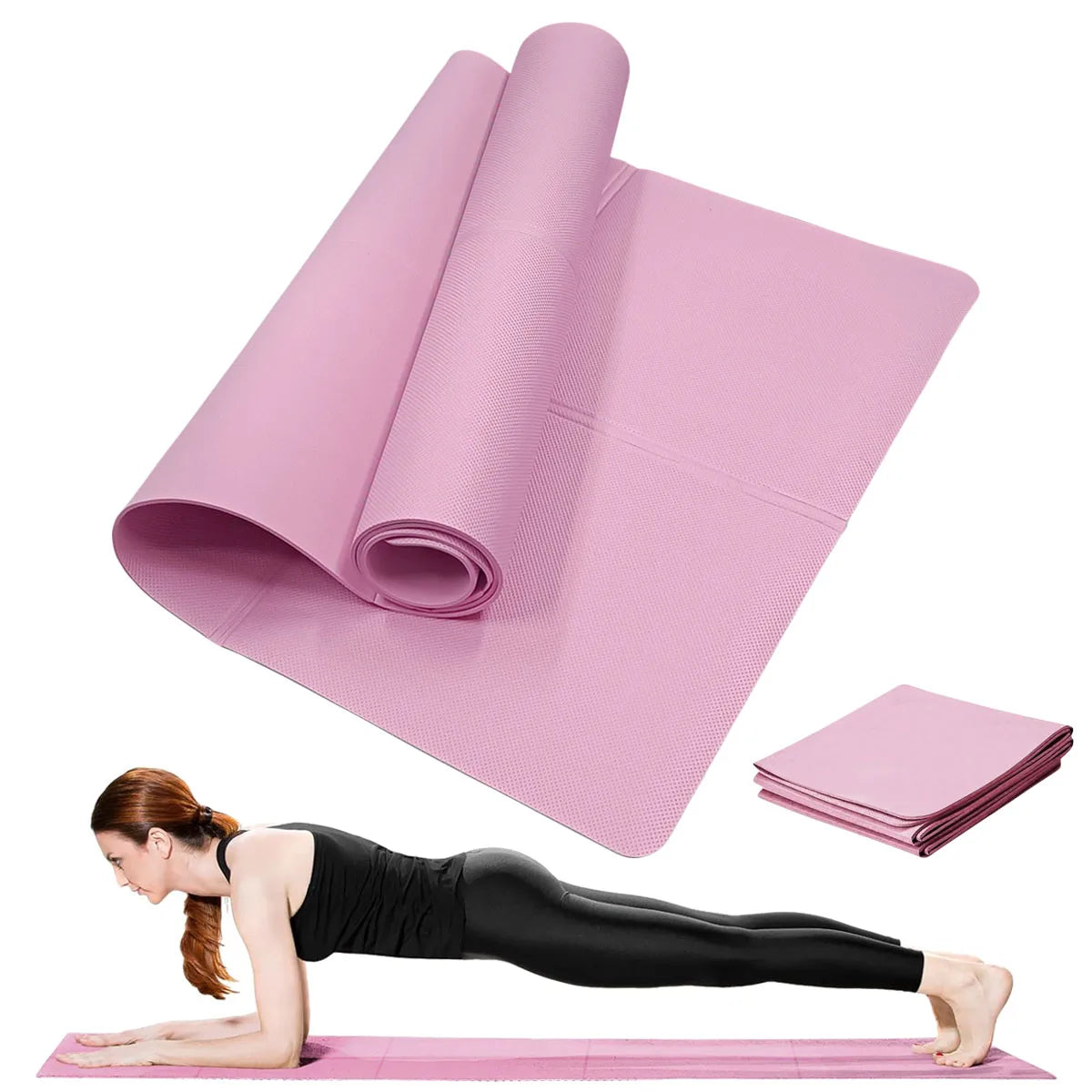 Selfika™ Lightweight EVA Yoga Mat – 4mm Anti-Slip Fitness Mat for Exercise, Pilates & Gymnastics (173x61cm)