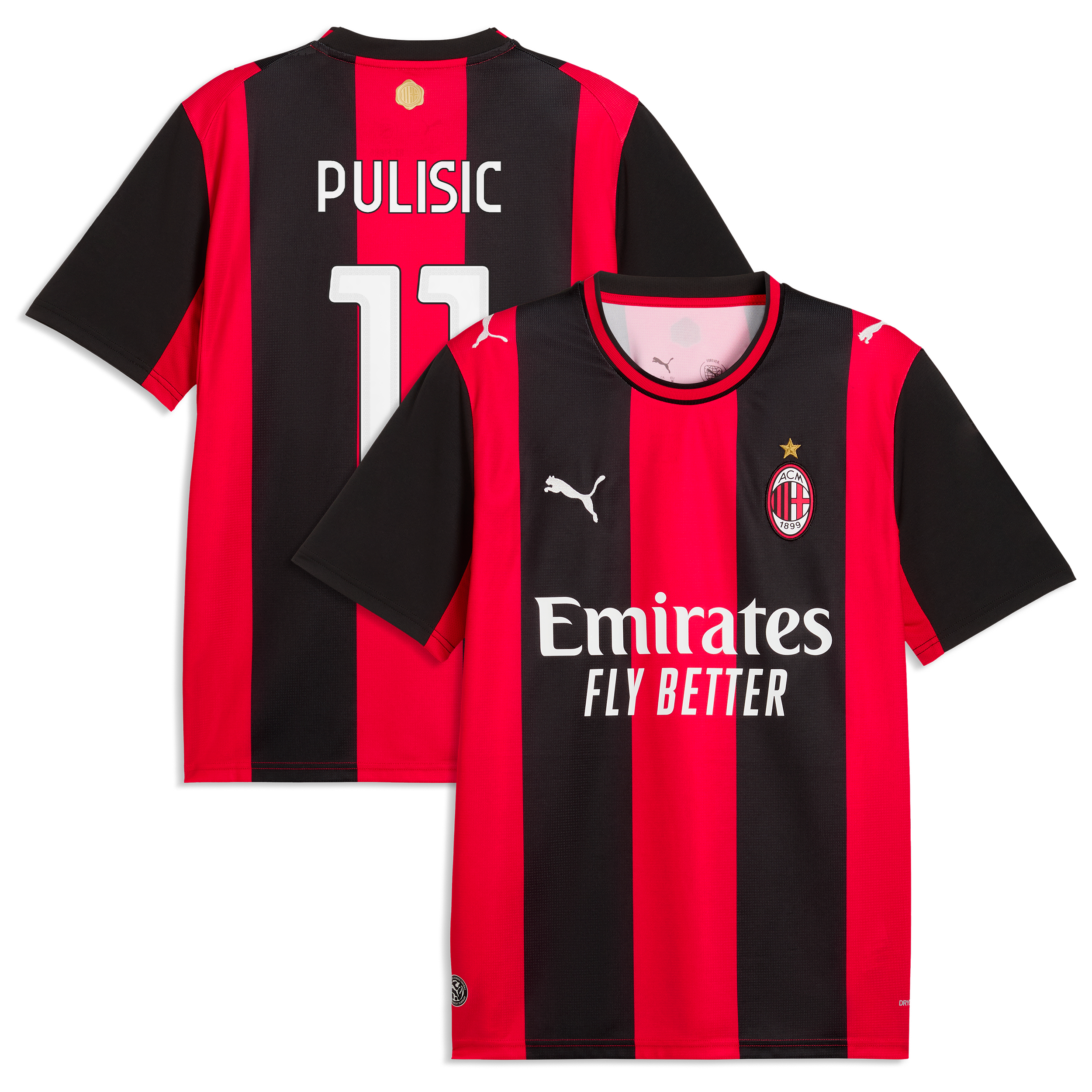 Selfika™ AC Milan Classic Black & Red Soccer Jersey - Men's Official 2026/27 Home Sport Top